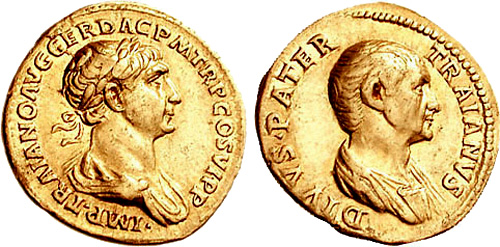 Roman coin - Trajanus - Gold Aureus